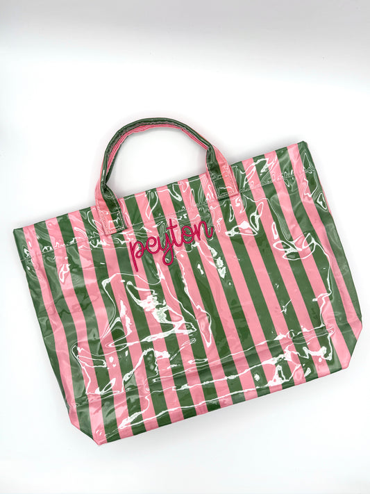 Wipeable Beach Bag - Personalized Embroidered Name