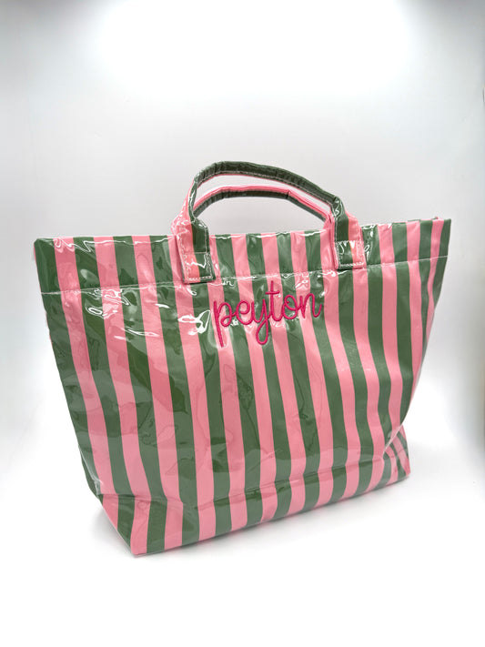 Wipeable Beach Bag - Personalized Embroidered Name
