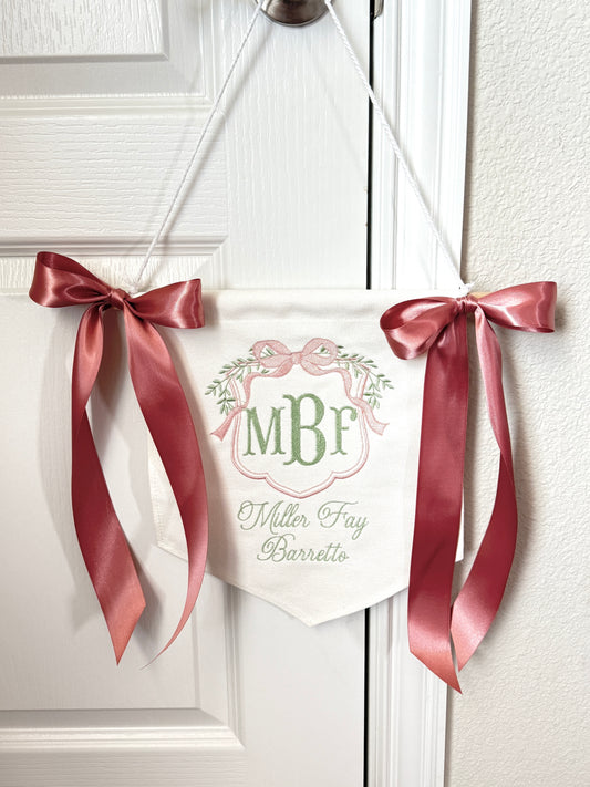 Personalized Baby Girl Announcement Banner