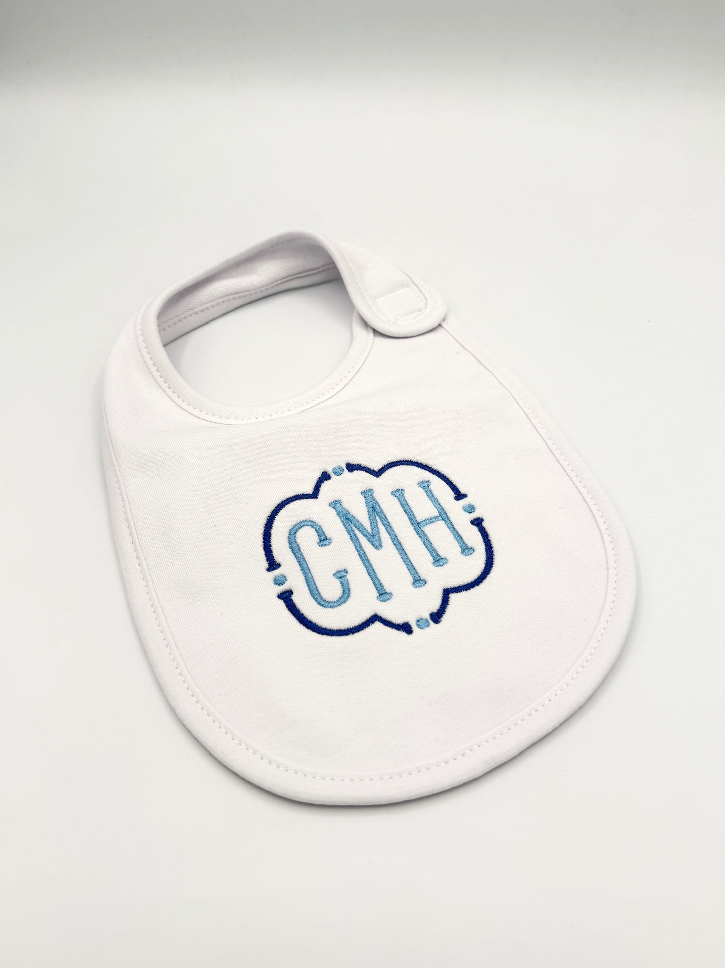 Personalized Baby Boy Bib | Embroidered Monogram Bib