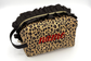 Personalized Leopard Print Ruffle Boxy Bag | Embroidered Makeup Bag | Custom Cosmetic Case | Travel Toiletry Bag | Gift for Her