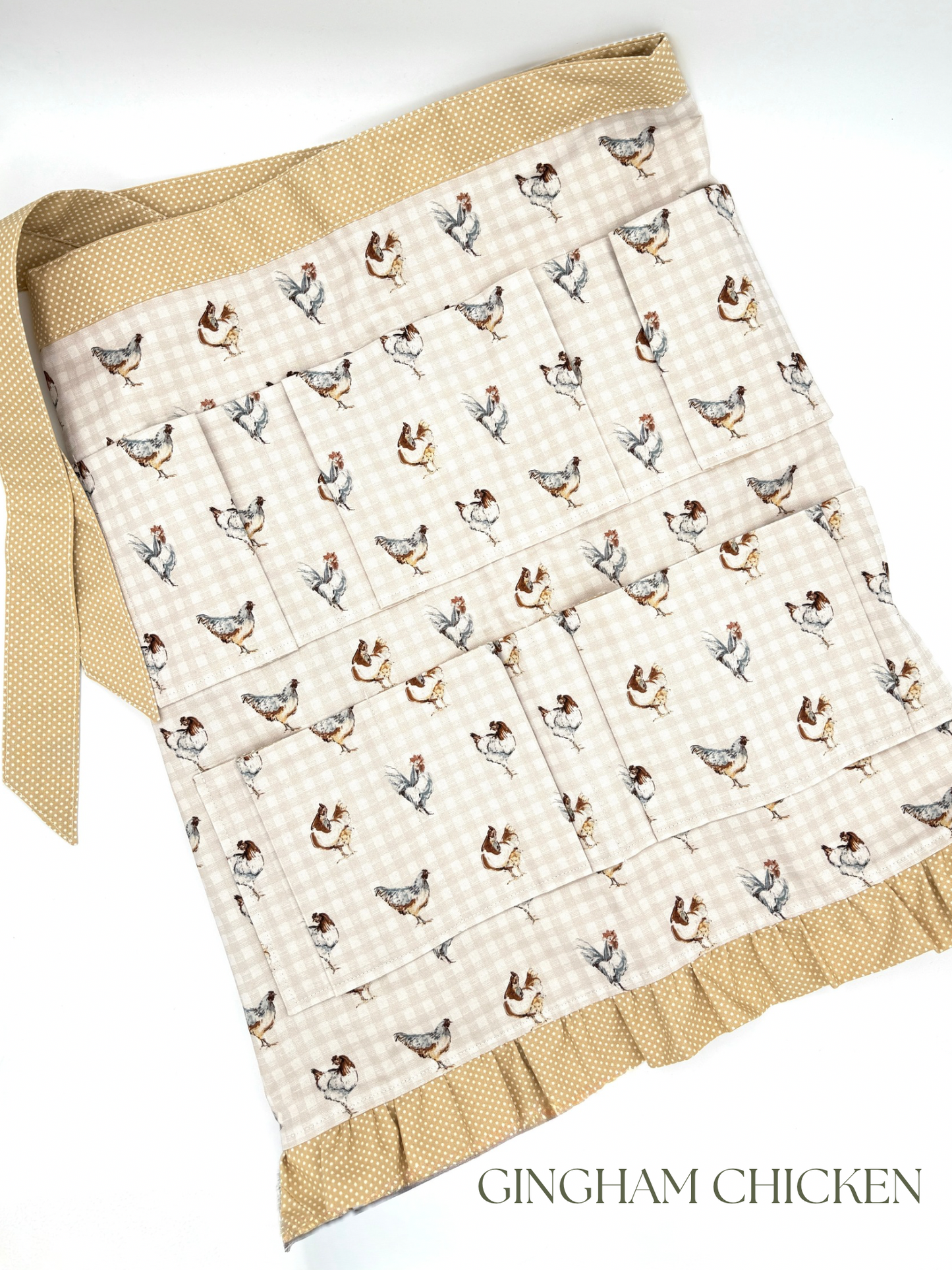 Personalized Egg Gathering Apron | Custom Embroidered Farm Apron | Chicken Egg Collection Apron | Backyard Chicken Gift