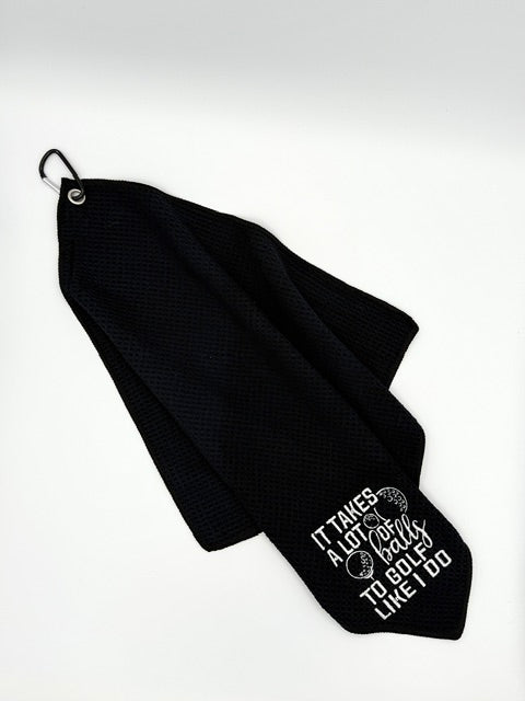Embroidered Golf Towel - It Takes Balls