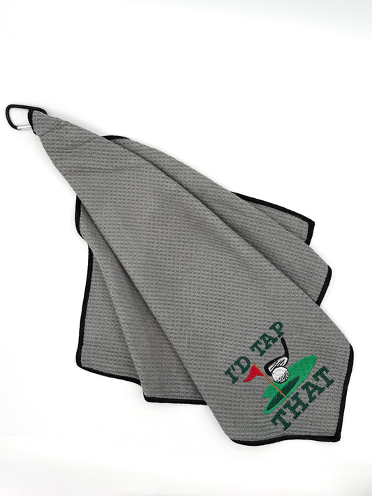 Embroidered Golf Towel - I'd Tap That