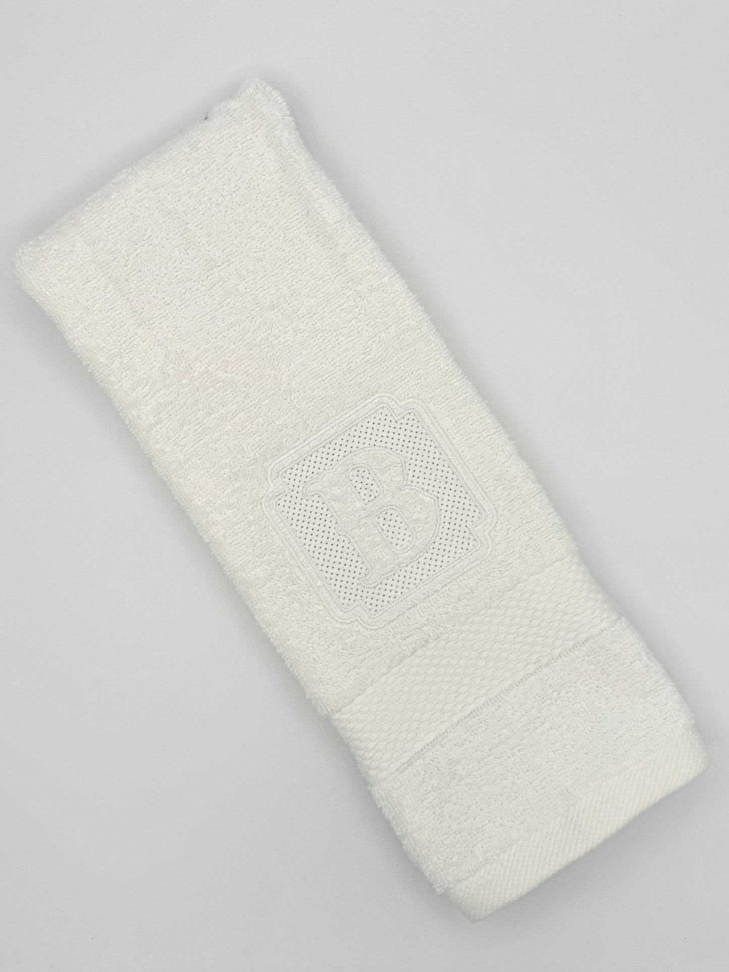 Personalized Embroidered Hand Towel with Monogram Initial | Luxury Bathroom Decor