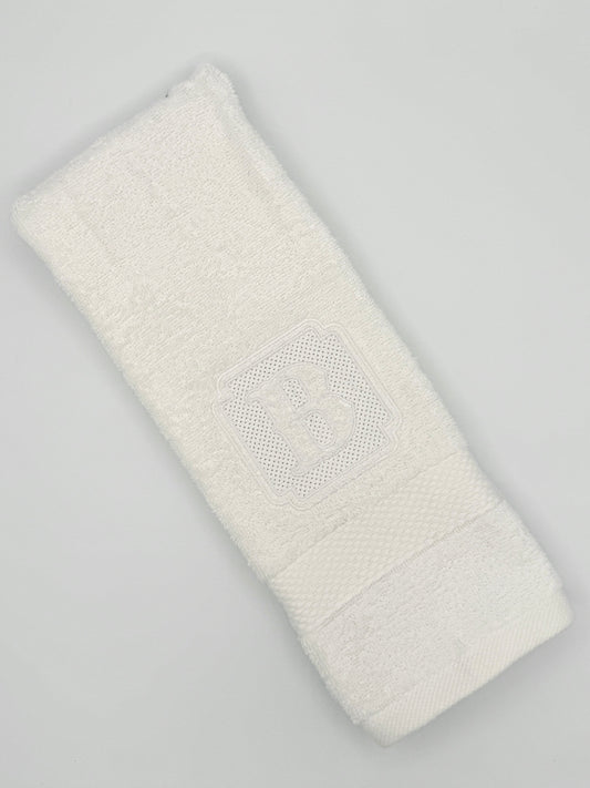 Personalized Embroidered Hand Towel with Monogram Initial | Luxury Bathroom Decor