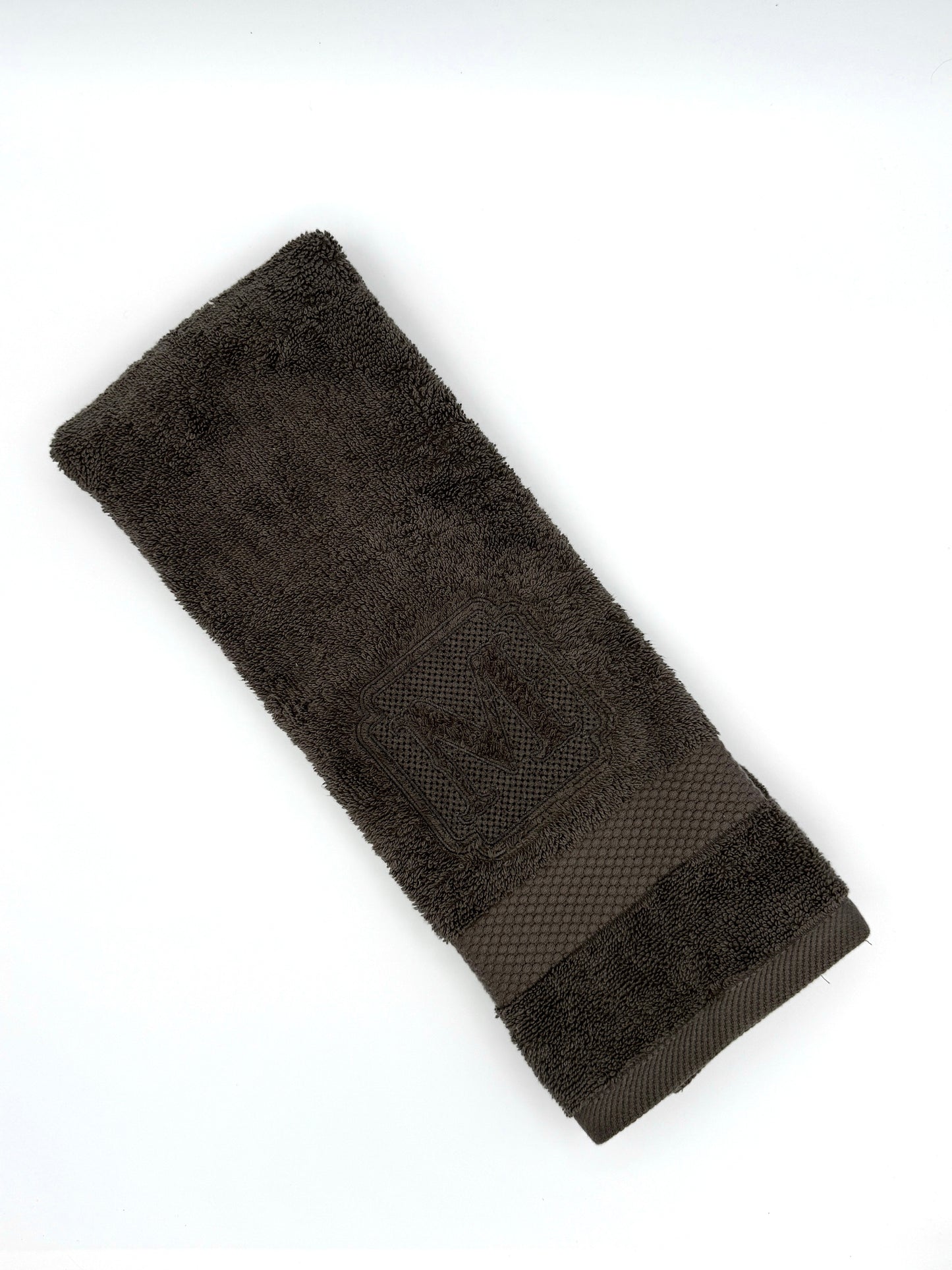 Personalized Embroidered Hand Towel with Monogram Initial | Luxury Bathroom Decor