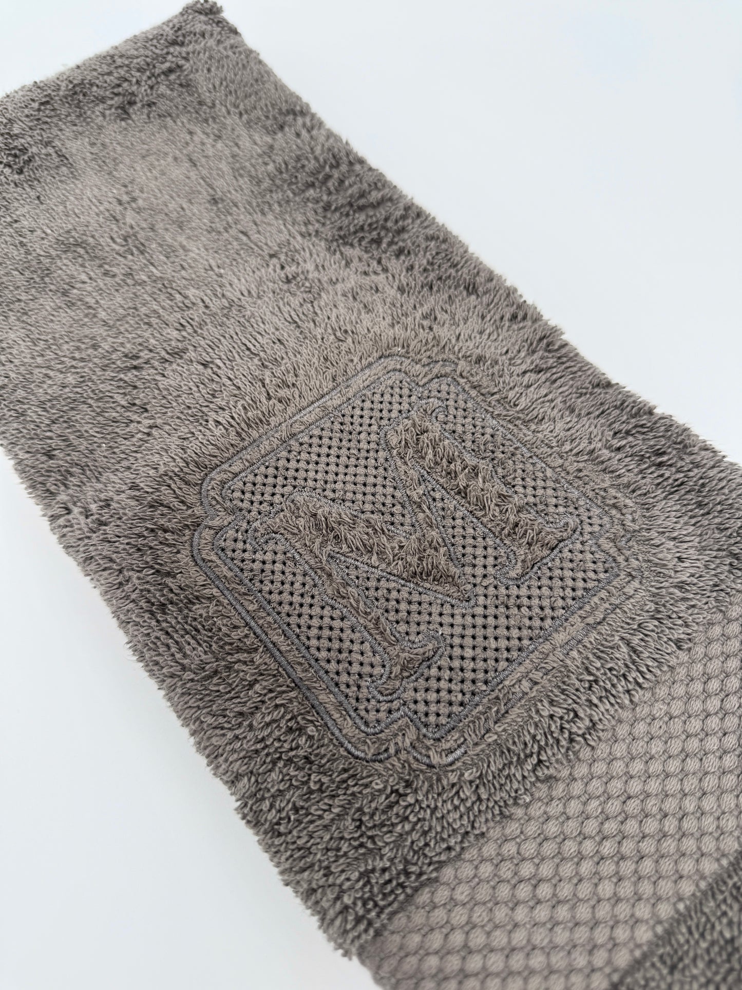 Personalized Embroidered Hand Towel with Monogram Initial | Luxury Bathroom Decor
