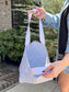 Quilted Everyday Tote Bag - Blue Stripe