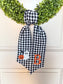 Embroidered Halloween Wreath Sash | Personalized Front Door Bow | Custom Halloween Decor
