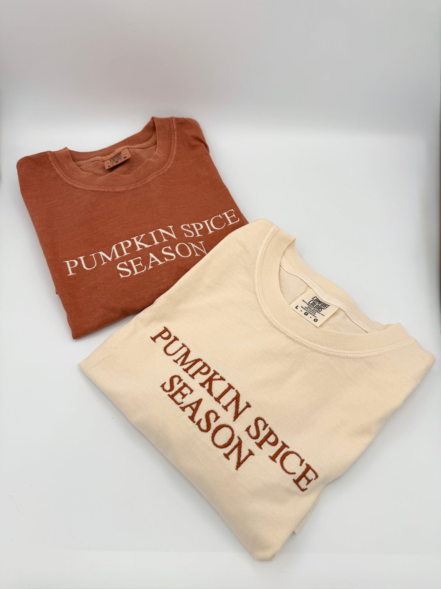 Embroidered Pumpkin Spice Season T-Shirt | Women's Fall Shirt