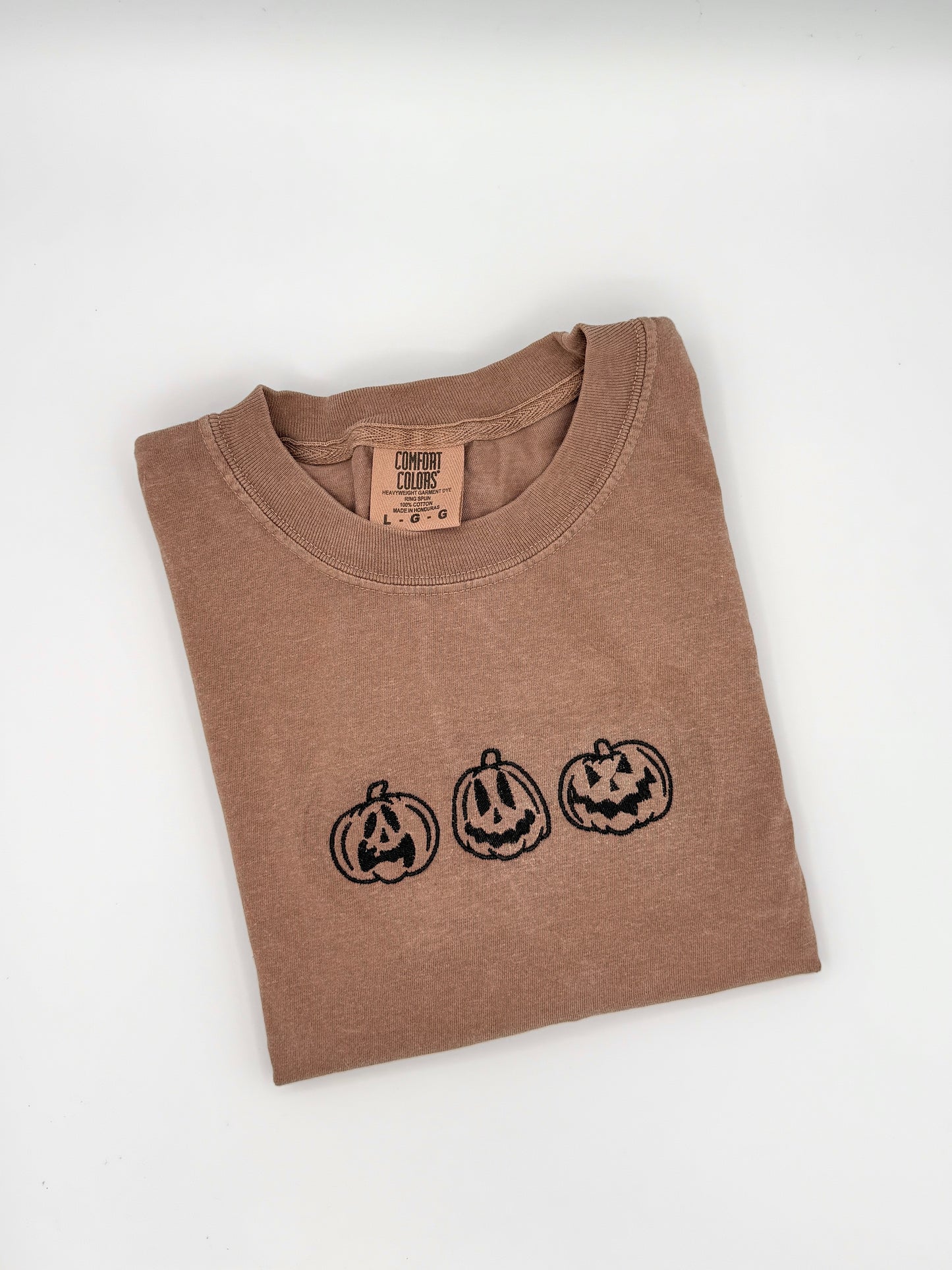 Pumpkin Embroidered Halloween Tee | Women's Fall Shirt