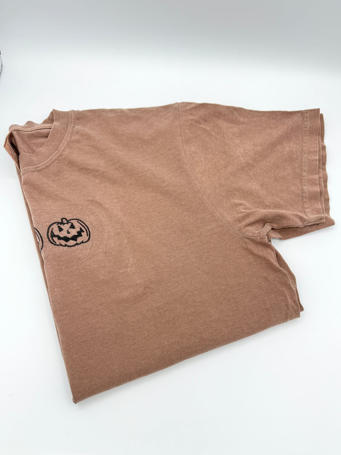 Pumpkin Embroidered Halloween Tee | Women's Fall Shirt