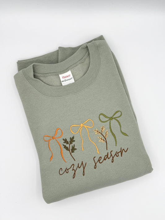 Embroidered Cozy Season Sweatshirt | Women's Fall Crewneck