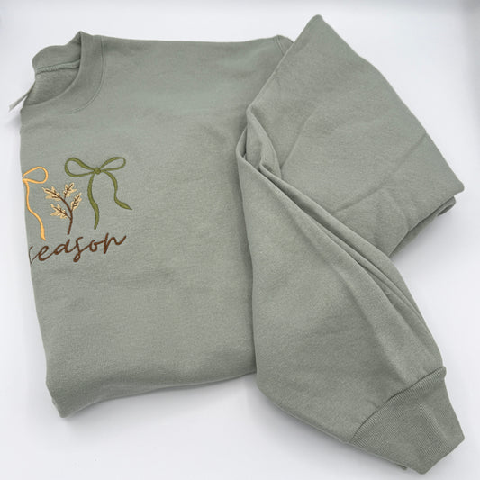 Embroidered Cozy Season Sweatshirt | Women's Fall Crewneck