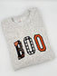 Boo Appliqué Embroidered Sweatshirt | Cute Halloween Crewneck | Fall Graphic Sweatshirt
