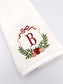 Pumpkin Crest Embroidered Hand Towel | Personalized Initial Bathroom Towel | Fall Decor