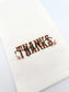 Give Thanks Kitchen Towel | Embroidered Fall Tea Towel | Thanksgiving Kitchen Decor