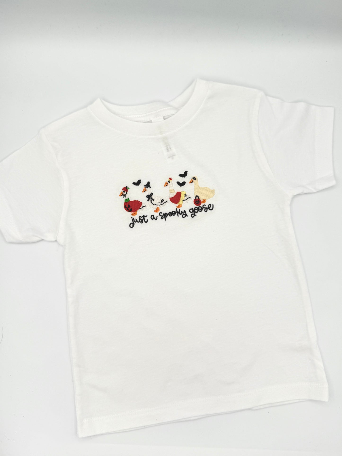 Spooky Goose Toddler Tshirt | Embroidered Halloween T-Shirt