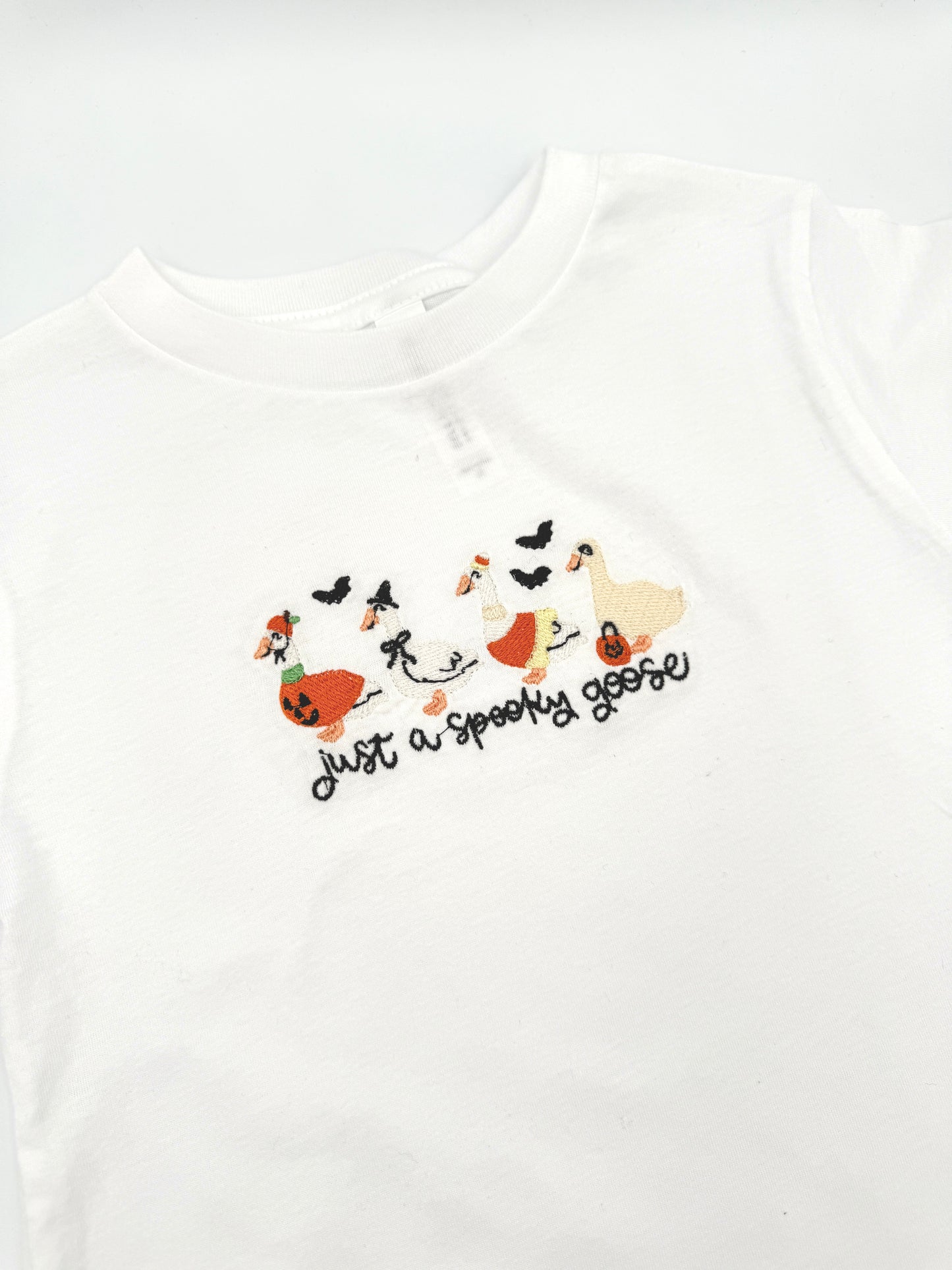 Spooky Goose Toddler Tshirt | Embroidered Halloween T-Shirt