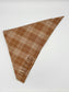 Personalized Embroidered Dog Bandana | Plaid Fall Pet Bandana | Custom Dog Name