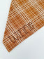 Personalized Embroidered Dog Bandana | Plaid Fall Pet Bandana | Custom Dog Name