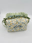 Personalized Cottage Floral Quilted Makeup Bag | Travel Cosmetic Case