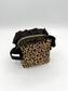 Personalized Leopard Print Ruffle Boxy Bag | Embroidered Makeup Bag | Custom Cosmetic Case | Travel Toiletry Bag | Gift for Her
