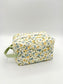 Personalized Cottage Floral Quilted Makeup Bag | Travel Cosmetic Case