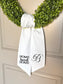 Personalized Home Sweet Home Wreath Sash with Initial | Embroidered Door Wreath Sash