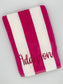 Personalized Embroidered Beach Towel, Custom Striped Cabana Towel, Monogram Pool Towel, Vacation Gift