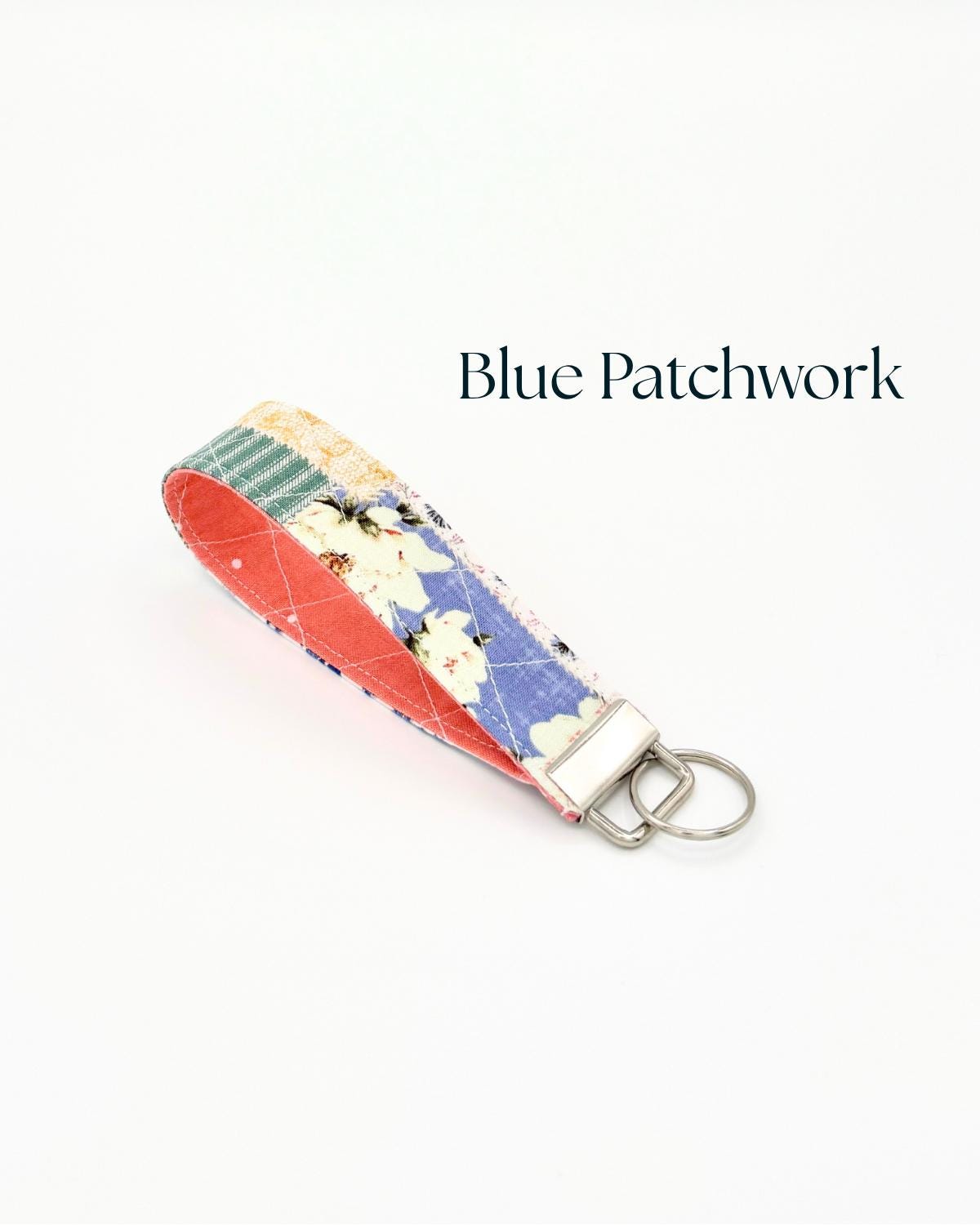 Cute Fabric Keychain, Handmade Key Fob, Key Ring Accessory, Gift for Her, Wrist Keychain